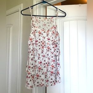 Breastfeeding friendly floral tank top
